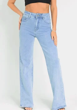 Concert Outfits|Trousers*Missy Empire Molly Light High Rise Straight Leg Jeans Blue
