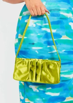 Bags & Purses*Missy Empire Monica Lime Ruched Handbag
