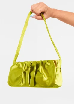 Bags & Purses*Missy Empire Monica Lime Ruched Handbag