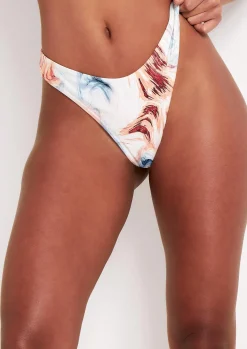 Swimwear|Beachwear*Missy Empire Morgan Multi Swirl Print Bikini Thong Bottoms