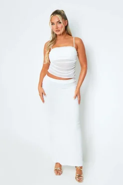 Skirts|Co-Ords*Missy Empire Natalie White Maxi Skirt