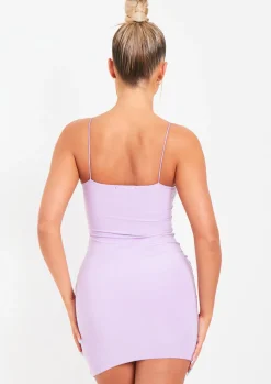 Rave Outfits|Mini Dresses*Missy Empire Nikki Slinky Double Thickness Mini Dress Lilac