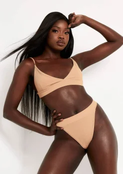 Seamless & Shapewear|Lingerie*Missy Empire Nyla Rib Triangle Bralet Beige