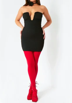 Socks & Tights*Missy Empire Olivia Tights Red