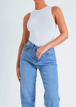 Jeans|Denim*Missy Empire Perrie Denim Straight Leg Split Detail Jeans