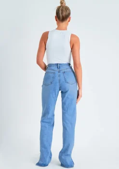 Jeans|Denim*Missy Empire Perrie Denim Straight Leg Split Detail Jeans