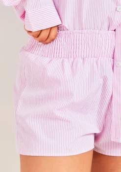 Shorts|Co-Ords*Missy Empire Polly Pinstripe Stripe Shorts Pink