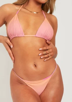 Swimwear|Beachwear*Missy Empire Quinn Ombre Printed Bikini Bottom Pink