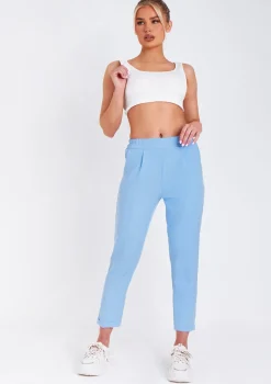 Trousers*Missy Empire Rachel Blue Tailored Straight Leg Trouser