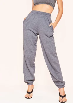 Airport Vibin'|Loungewear*Missy Empire Rebecca Casual Joggers Charcoal