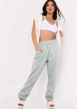Airport Vibin'|Tracksuits*Missy Empire Rebecca Casual Joggers Sage