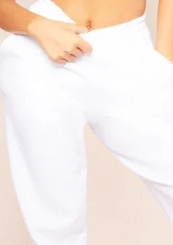 Airport Vibin'|Joggers*Missy Empire Rebecca Casual Joggers White