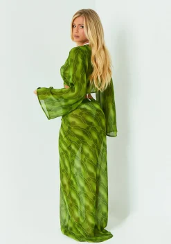 Skirts|Co-Ords*Missy Empire Rose Green Maxi Skirt
