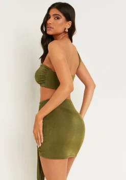 Skirts|Co-Ords*Missy Empire Sarai Olive Knot Detail Mini Skirt