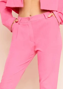 Trousers*Missy Empire Serin Pink Plain Cigarette Trousers
