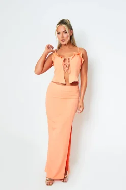 Skirts|Co-Ords*Missy Empire Sophia Coral Maxi Skirt