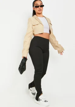 Airport Vibin'|Leggings*Missy Empire Stassie Black Thick Rib Leggings