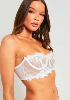 Lingerie*Missy Empire Suzie White Corset Lingerie Set