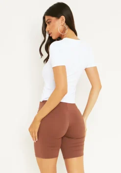 Shorts|Loungewear*Missy Empire Taylor Soft Touch Cycling Shorts Mocha