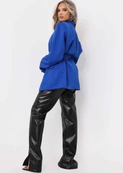 Coats & Jackets|Blazers*Missy Empire Tia Oversized Belted Blazer Royal Blue