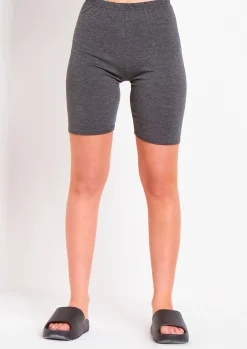 Airport Vibin'|Shorts*Missy Empire Tilly Basic Cycle Shorts Charcoal