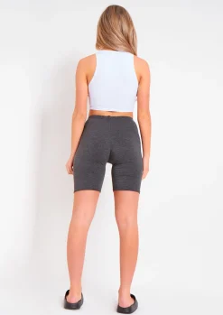 Airport Vibin'|Shorts*Missy Empire Tilly Basic Cycle Shorts Charcoal