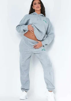 Airport Vibin'|Loungewear*Missy Empire Tina Missy Sports Club Casual Joggers Grey