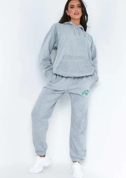 Airport Vibin'|Loungewear*Missy Empire Tina Missy Sports Club Casual Joggers Grey