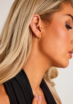 Earrings*Missy Empire Viktoria Gold V Style Letter Earrings