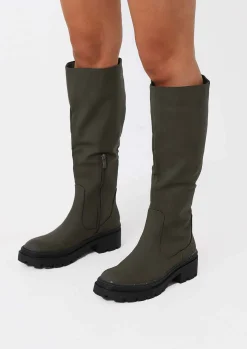 Boots|Rave Outfits*Missy Empire Zeke Khaki Wellie Boots